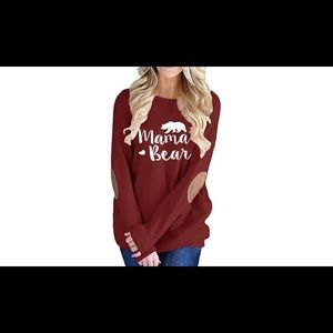 Leo Rosi top mama bear long sleeve sweat shirt